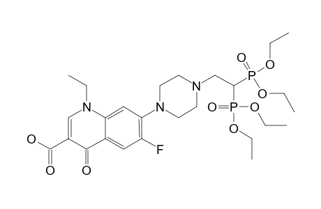 7-(4-[2,2-BIS-(DIETHOXYPHOSPHORYL)-ETHYL]-PIPERIZIN-1-YL)-1-ETHYL-6-FLUORO-4-OXO-1,4-DIHYDROQUINOLINE-3-CARBOXYLIC-ACID