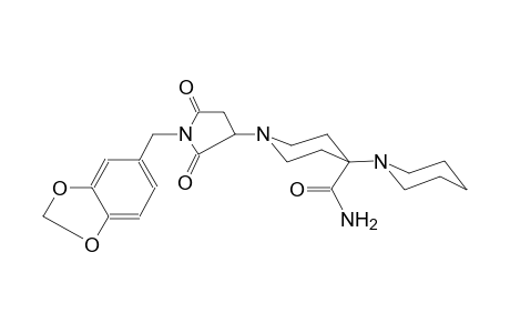 1'-(1-(benzo[d][1,3]dioxol-5-ylmethyl)-2,5-dioxopyrrolidin-3-yl)-[1,4'-bipiperidine]-4'-carboxamide