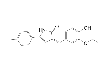 3-(4'-Hydroxy-3'-ethoxybenzylidene)-1,3-dihydro-5-(p-methylphenyl)-2H-pyrrol-2-one