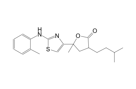 3-isopentyl-5-methyl-5-[2-(2-toluidino)-1,3-thiazol-4-yl]dihydro-2(3H)-furanone