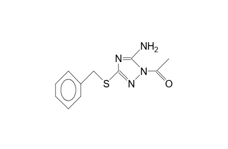 1-Acetyl-3-benzylthio-1,2,4-triazole-5-amine
