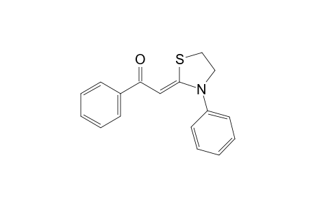 (2Z)-1-phenyl-2-(3-phenylthiazolidin-2-ylidene)ethanone