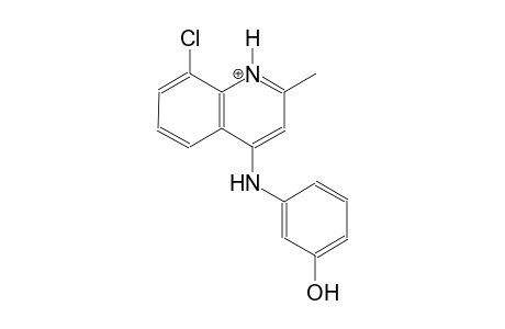 8-chloro-4-(3-hydroxyanilino)-2-methylquinolinium