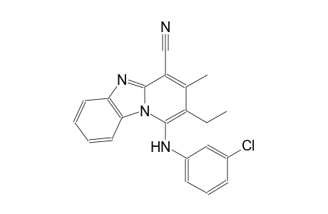 1-(3-chloroanilino)-2-ethyl-3-methylpyrido[1,2-a]benzimidazole-4-carbonitrile