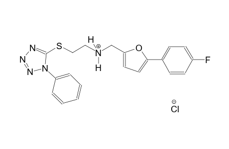 N-{[5-(4-fluorophenyl)-2-furyl]methyl}-2-[(1-phenyl-1H-tetraazol-5-yl)sulfanyl]ethanaminium chloride