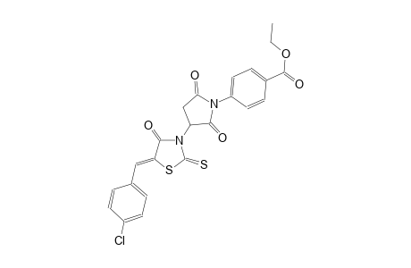 ethyl 4-{3-[(5Z)-5-(4-chlorobenzylidene)-4-oxo-2-thioxo-1,3-thiazolidin-3-yl]-2,5-dioxo-1-pyrrolidinyl}benzoate
