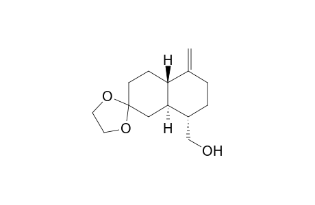 (4a.beta.,8a.alpha)-decahydro-8.alpha.-hydroxymethyl-5-methylenenaphthalene-2(3H)-one ethylene ketal