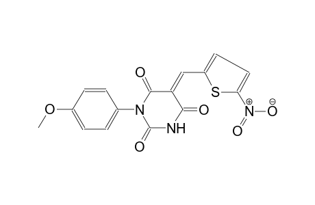 (5E)-1-(4-Methoxyphenyl)-5-[(5-nitro-2-thienyl)methylene]-2,4,6(1H,3H,5H)-pyrimidinetrione