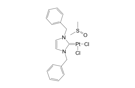 cis-Dichlorido-(1,3-dibenzylimidazol-2-ylidene)(dimethyl sulfoxide)platinum(II)