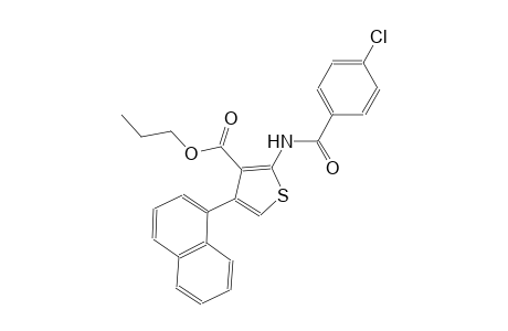 propyl 2-[(4-chlorobenzoyl)amino]-4-(1-naphthyl)-3-thiophenecarboxylate