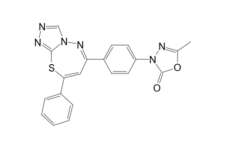 5-Methyl-3-(4-(8-phenyl-[1,2,4]triazolo[3,4-b][1,3,4]thiadiazepin-6-yl)phenyl)-1,3,4-oxadiazol-2(3H)-one