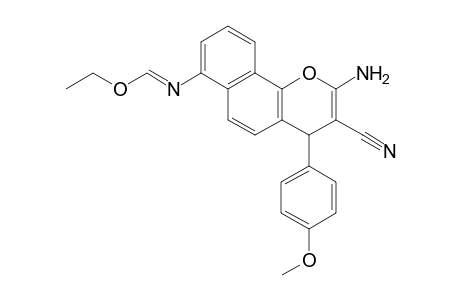 3-Amino-8-ethoxymethyleneamino-1-(4-methoxyphenyl)-1H-benzo[h]chromene-2-carbonitrile