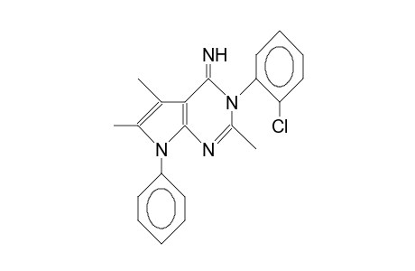 3,7-Dihydro-3-(2-chloro-phenyl)-7-phenyl-2,5,6-trimethyl-4H-pyrrolo(2,3-D)pyrimidin-4-imine