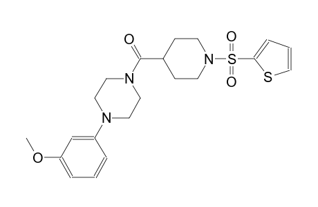 methyl 3-(4-{[1-(2-thienylsulfonyl)-4-piperidinyl]carbonyl}-1-piperazinyl)phenyl ether