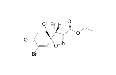 (4.alpha.,5.beta.)-Ethyl 4,9-dibromo-6-chloro-8-oxo-1-oxa-2-azaspiro[4,5]deca-2,6,9-triene-3-carboxylate