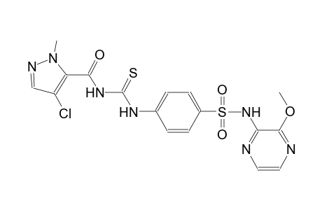 4-[({[(4-chloro-1-methyl-1H-pyrazol-5-yl)carbonyl]amino}carbothioyl)amino]-N-(3-methoxy-2-pyrazinyl)benzenesulfonamide