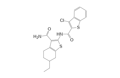 N-[3-(aminocarbonyl)-6-ethyl-4,5,6,7-tetrahydro-1-benzothien-2-yl]-3-chloro-1-benzothiophene-2-carboxamide