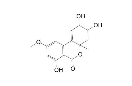 6H-Dibenzo[b,d]pyran-6-one, 2,3,4,4a-tetrahydro-2,3,7-trihydroxy-9-methoxy-4a-methyl-, (2.alpha.,3.beta.,4a.beta.)-(.+-.)-