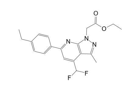 1H-pyrazolo[3,4-b]pyridine-1-acetic acid, 4-(difluoromethyl)-6-(4-ethylphenyl)-3-methyl-, ethyl ester