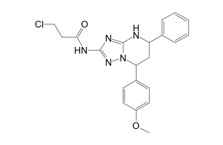 3-Chloro-N-[7-(4-methoxyphenyl)-5-phenyl-4,5,6,7-tetrahydro[1,2,4]triazolo[1,5-a]pyrimidin-2-yl]propanamide