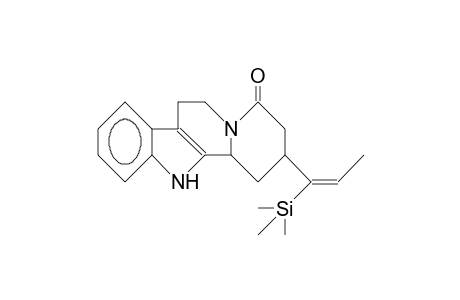 Indolo[2,3-a]quinolizin-4(1H)-one, 2,3,6,7,12,12b-hexahydro-2-[1-(trimethylsilyl)-1-propenyl]-, [2.alpha.(Z),12b.alpha.]-(.+-.)-