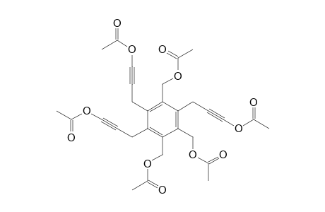 3,5,6-Tri(acetoxymethyl)-1,2,4-tri[3-(acetoxy)prop-2-ynyl]benzene