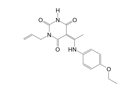 (5Z)-1-allyl-5-[1-(4-ethoxyanilino)ethylidene]-2,4,6(1H,3H,5H)-pyrimidinetrione
