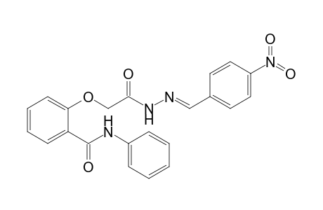 2-{[(p-Nitrobenzylidene)-hydrazinocarbonyl]methoxy}-N-phenylbenzamide