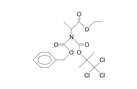 N-Benzyloxycarbonyl-N-(2,2,2-trichloro-1,1-dimethyl-ethoxycarbonyl)-alanine ethyl ester