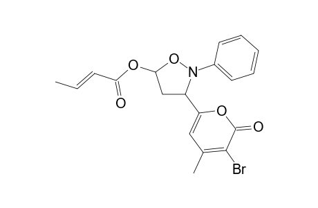 3-(3'-Bromo-4'-methyl-2H-pyran-2'-on-6'-yl)-5-crotonyloxy-2-phenylisoxazolidine