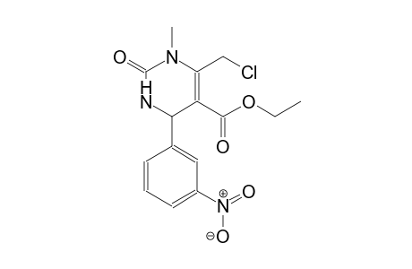 5-pyrimidinecarboxylic acid, 6-(chloromethyl)-1,2,3,4-tetrahydro-1-methyl-4-(3-nitrophenyl)-2-oxo-, ethyl ester