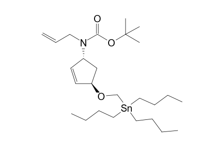 N-Allyl-((1R,4R)-4-tributylstannylmethoxycyclopent-2-enyl)carbamic acid tert-butyl ester