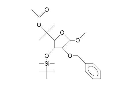 Methyl 5-O-acetyl-2-O-benzyl-6-deoxy-5-C-methyl-3-O-tert-butyldimethylsilyl-A-L-arabino-hexofuranoside