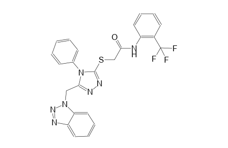 2-{[5-(1H-1,2,3-benzotriazol-1-ylmethyl)-4-phenyl-4H-1,2,4-triazol-3-yl]sulfanyl}-N-[2-(trifluoromethyl)phenyl]acetamide