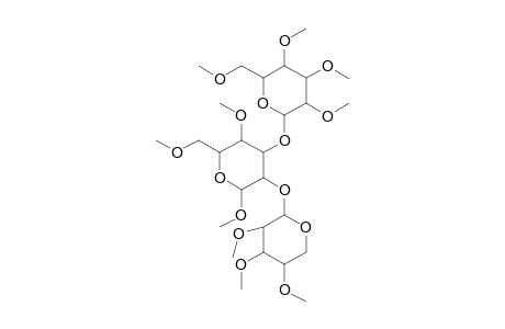 D-Galactopyranoside, methyl O-2,3,4,6-tetra-O-methyl-.beta.-D-glucopyranosyl-(1.fwdarw.3)-O-[2,3, 4-tri-O-methyl-.beta.-L-arabinopyranosyl-(1.fwdarw.2)]-4,6-di-O-methyl-