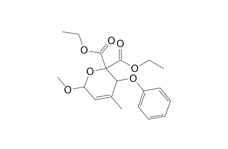 anti-6-Methoxy-4-methyl-3-phenyloxy-3,6-dihydro-2H-pyran-2,2-dicarboxylic acid Diethyl Ester