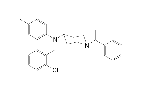 N-(2-chlorobenzyl)-N-4-methylphenyl-1-(1-phenylethyl)piperidin-4-amine