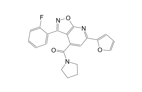 isoxazolo[5,4-b]pyridine, 3-(2-fluorophenyl)-6-(2-furanyl)-4-(1-pyrrolidinylcarbonyl)-
