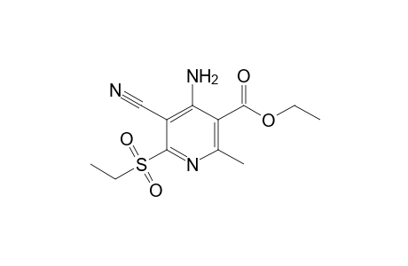 4-Amino-5-cyano-6-ethylsulfonyl-2-methyl-nicotinic acid ethyl ester