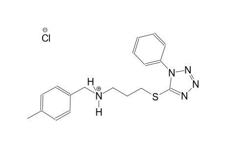 N-(4-methylbenzyl)-3-[(1-phenyl-1H-tetraazol-5-yl)sulfanyl]-1-propanaminium chloride