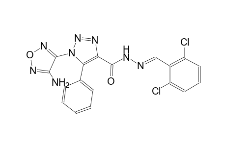 1-(4-amino-1,2,5-oxadiazol-3-yl)-N'-[(E)-(2,6-dichlorophenyl)methylidene]-5-phenyl-1H-1,2,3-triazole-4-carbohydrazide