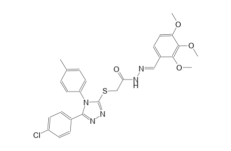 2-{[5-(4-chlorophenyl)-4-(4-methylphenyl)-4H-1,2,4-triazol-3-yl]sulfanyl}-N'-[(E)-(2,3,4-trimethoxyphenyl)methylidene]acetohydrazide
