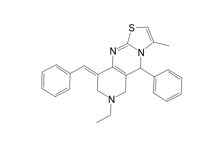7-ethyl-3-methyl-9-(benzyl-idene)-5-(phenyl)-6,7,8,9-tetrahydro-5H-pyrido[4,3-d]thiazolo[3,2-a]pyramidines