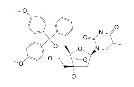 (1R,3R,4R,7S)-1-(4',4'-DIMETHOXYTRITYL)-OXYMETHYL-7-HYDROXY-7-(2-HYDROXYMETHYL)-3-(THYMIN-1-YL)-2,5-DIOXABICYCLO-[2.2.1]-HEPTANE