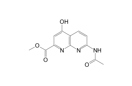 1,8-Naphthyridine-2-carboxylic acid, 7-(acetylamino)-4-hydroxy-, methyl ester