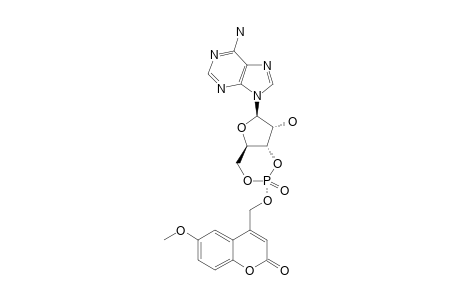 4-[[(1S,3R,6R,8R,9R)-8-(6-aminopurin-9-yl)-9-hydroxy-3-keto-2,4,7-trioxa-3$l^{5}-phosphabicyclo[4.3.0]nonan-3-yl]oxymethyl]-6-methoxy-coumarin