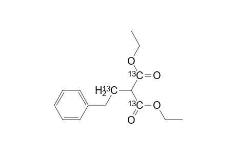 Propanedioic-1,3-13C2 acid, 2-(2-phenylethyl-1-13C)-, diethyl ester