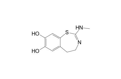 6-(Methylamino)-8,9-dihydro-5-thia-7-azabenzocycloheptene-2,3-diol