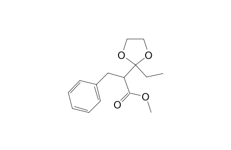 Methyl 2-(2'-Ethyl-1',3'-dioxolan-2'-yl)-3-phenylpropanoate