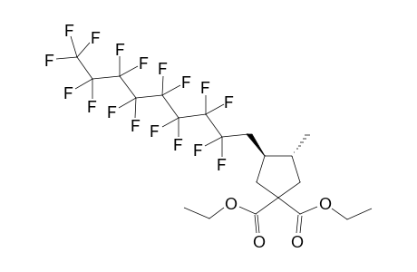 (3S,4S)-3-(2,2,3,3,4,4,5,5,6,6,7,7,8,8,9,9,9-heptadecafluorononyl)-4-methyl-cyclopentane-1,1-dicarboxylic acid diethyl ester